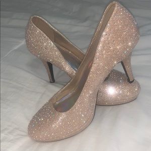 Silver Slipper High Heels